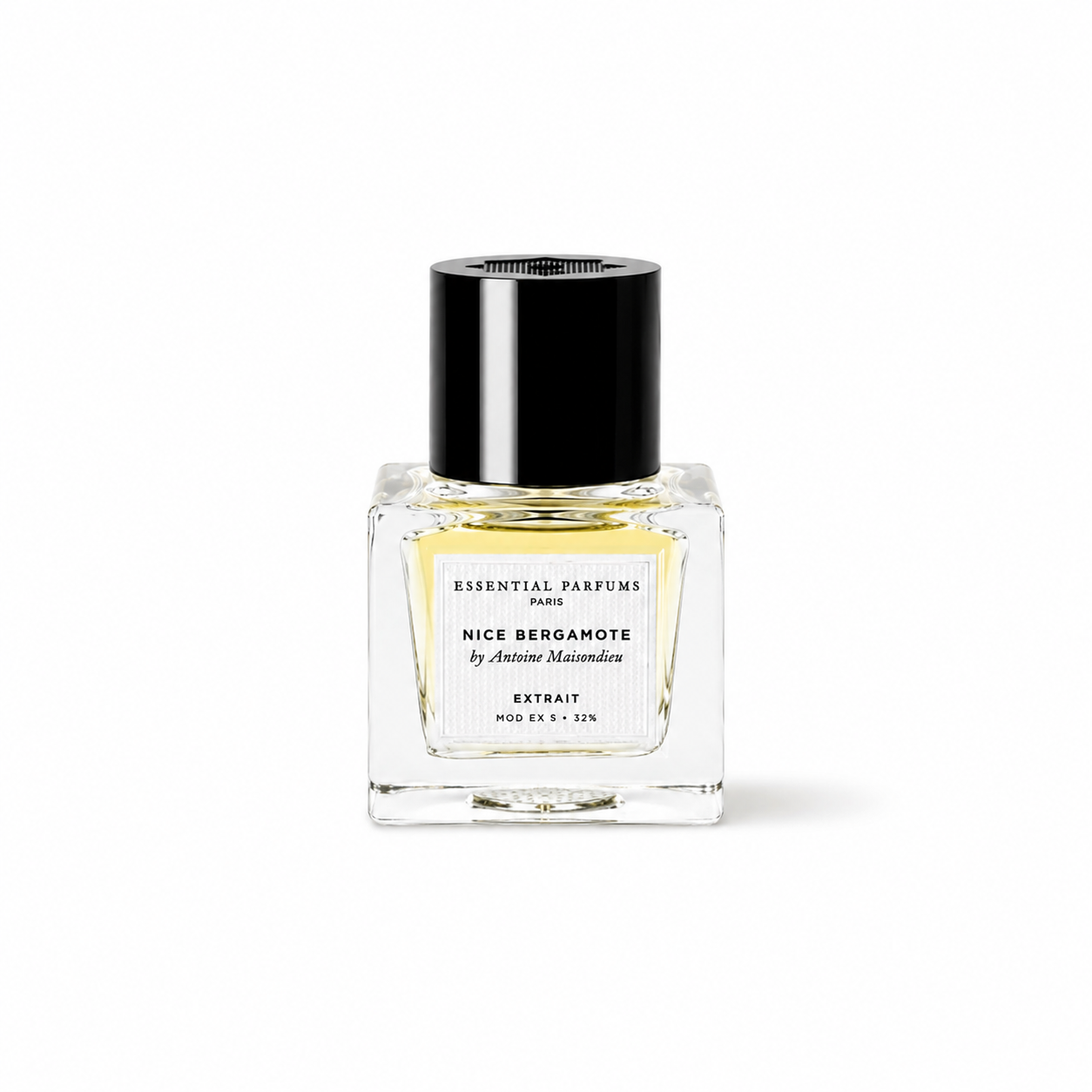 Nice Bergamote Extrait d'Essential Parfums, extrait de parfum 30 ml, flacon de face sur fond blanc.