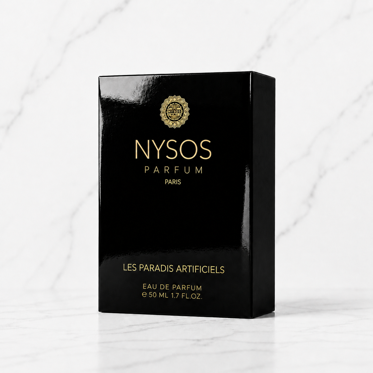 Coffret noir Nysos Parfum Les Paradis Artificiels, extrait de parfum
