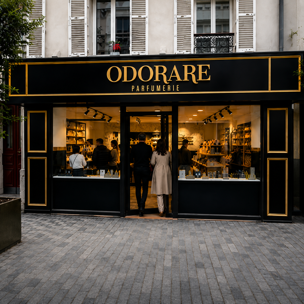 Boutique Odorare à Bois-Colombes vue depuis l’extérieur