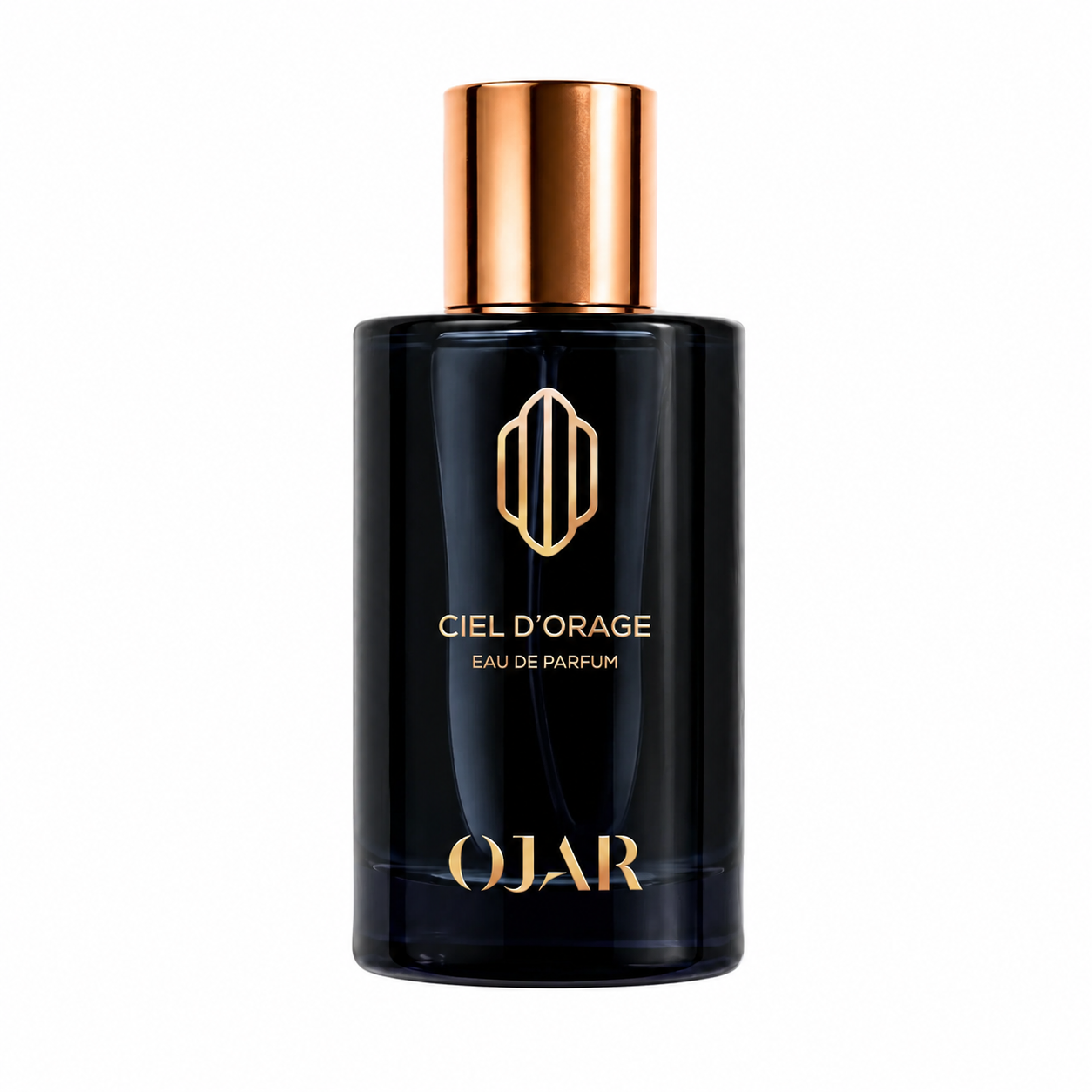 Ciel d'Orage d'OJAR, eau de parfum 100 ml, flacon de face sur fond blanc.