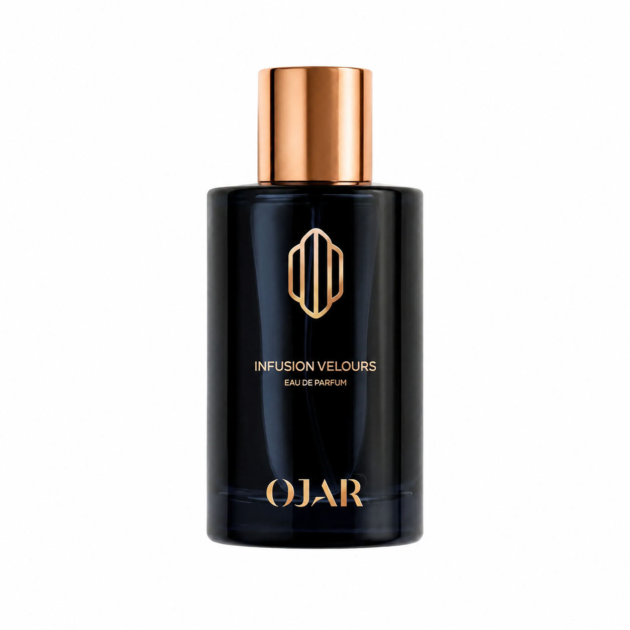 Infusion Velours d'OJAR, eau de parfum 100 ml, flacon de face sur fond blanc.