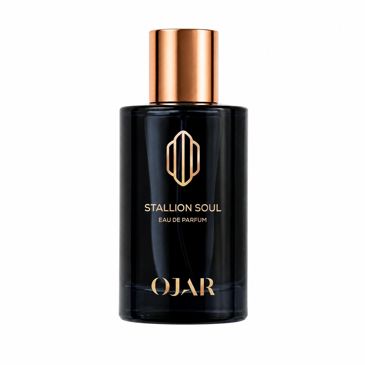 Stallion Soul d'OJAR, eau de parfum 100 ml, flacon de face sur fond blanc.