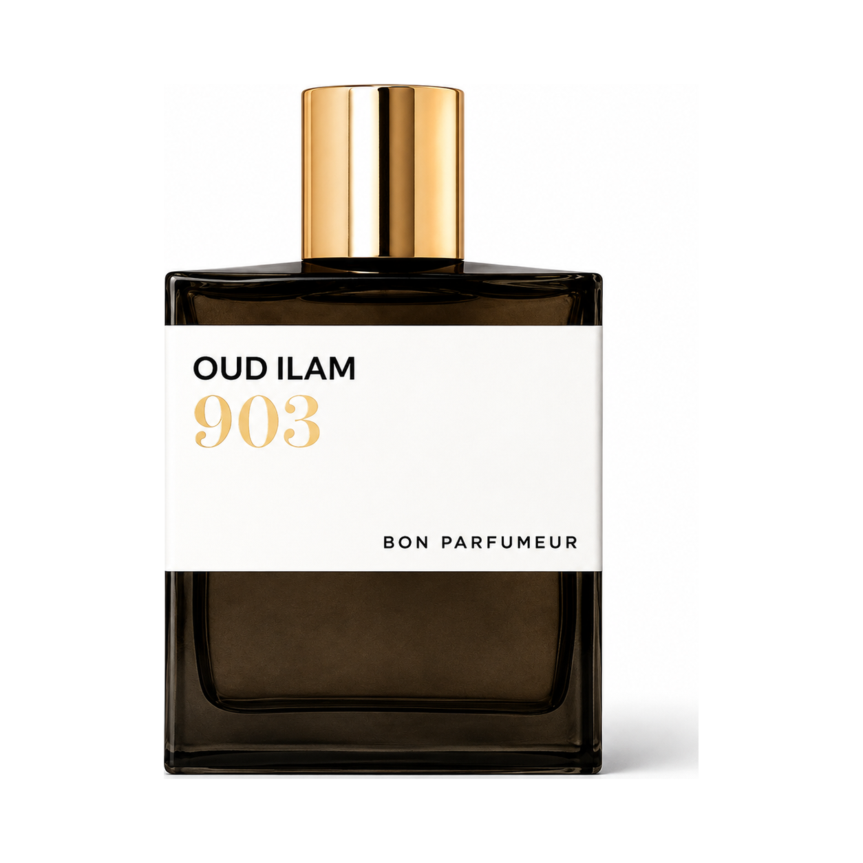 903 Oud Ilam de Bon Parfumeur, extrait de parfum 100 ml, flacon de face sur fond blanc.