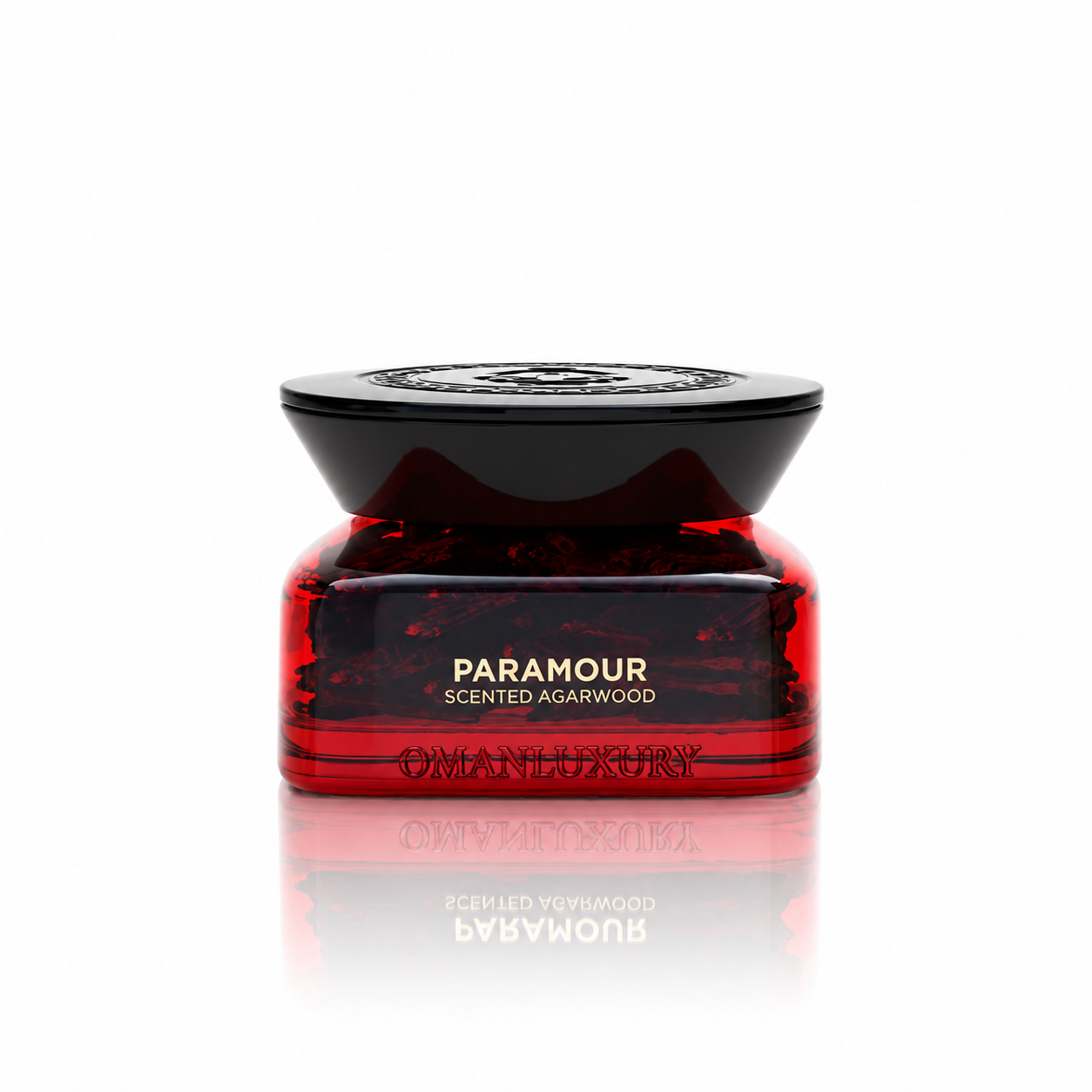 Paramour Scented Agarwood by Oman Luxury boîte d'encens sur fond blanc
