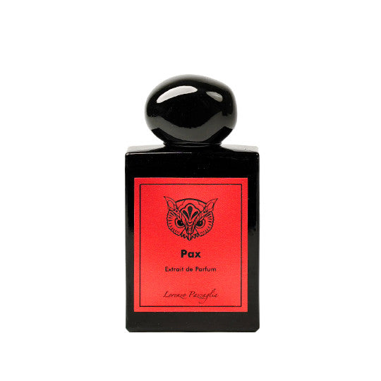 Pax de Lorenzo Pazzaglia, extrait de parfum 50 ml, flacon de face sur fond blanc.