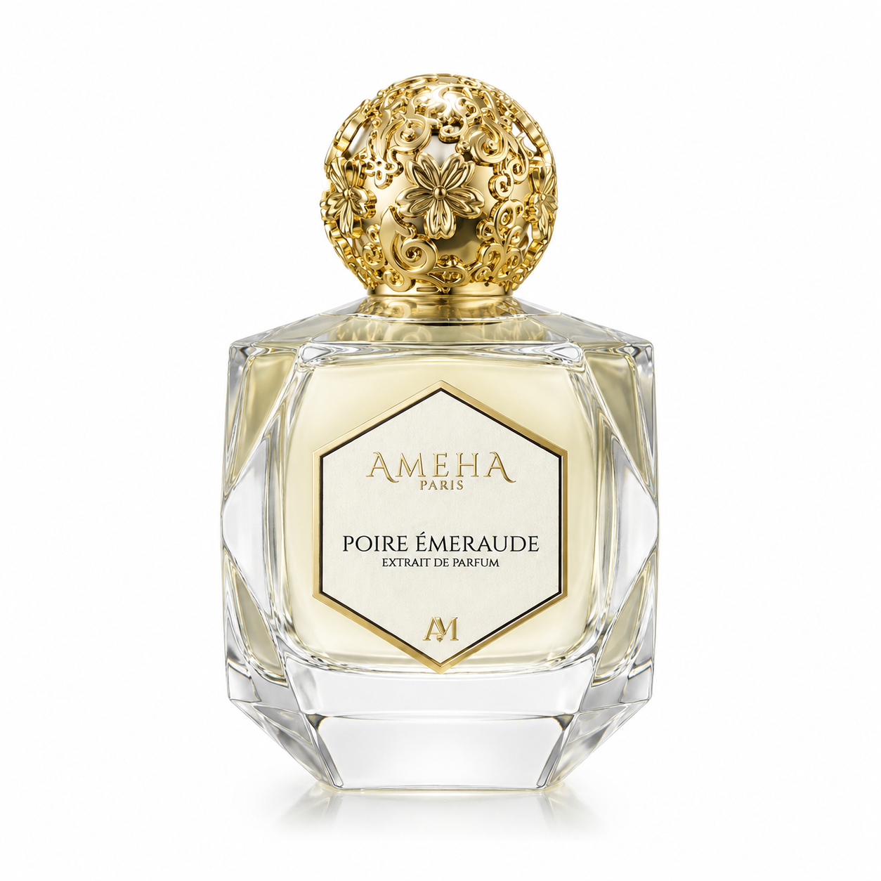 Poire Émeraude Ameha Paris Extrait de Parfum sur fond blanc