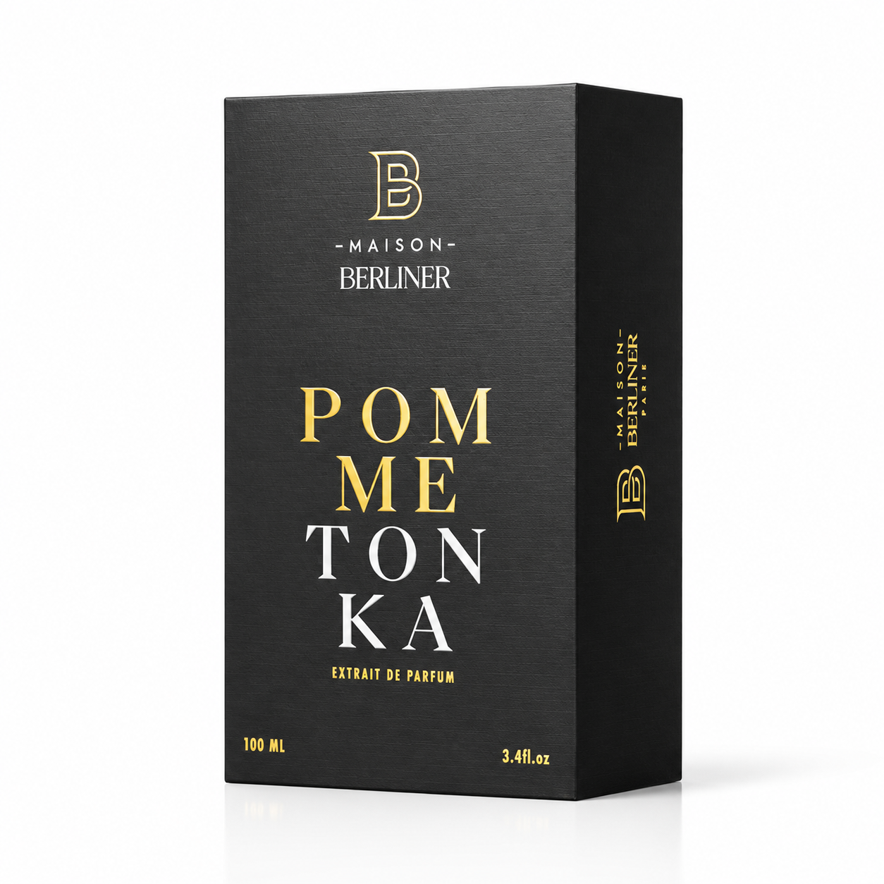 Boîte Pomme tonka Maison Berliner Extrait de Parfum sur fond blanc