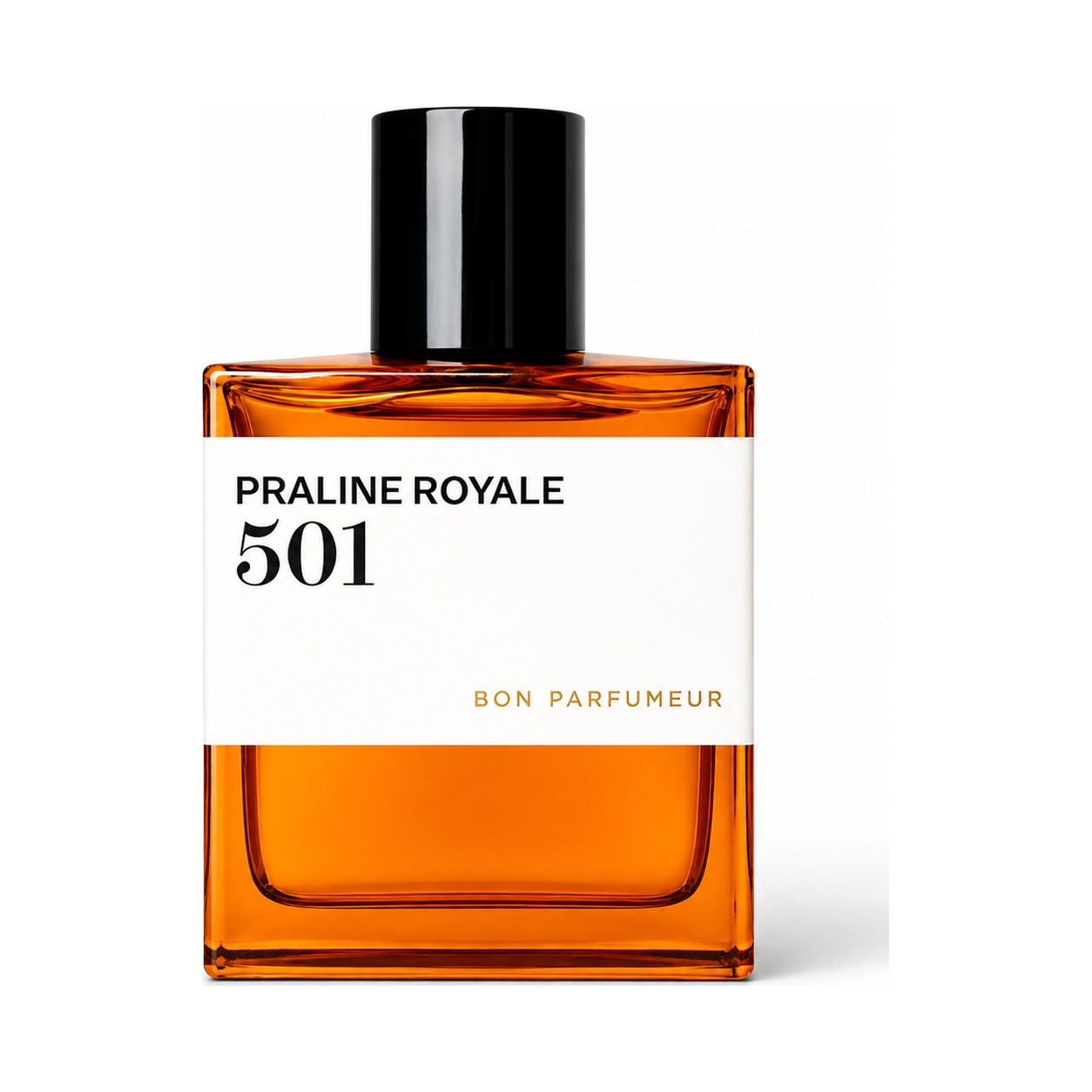 501 Praline Royale de Bon Parfumeur, eau de parfum 100 ml, flacon de face sur fond blanc.