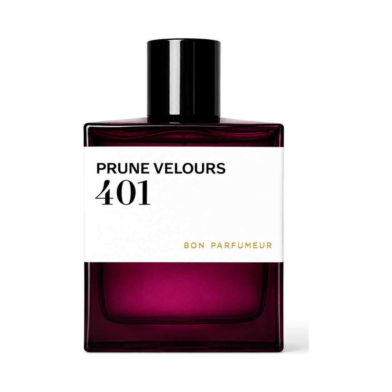 401 Prune Velours de Bon Parfumeur, eau de parfum 100 ml, flacon de face sur fond blanc.