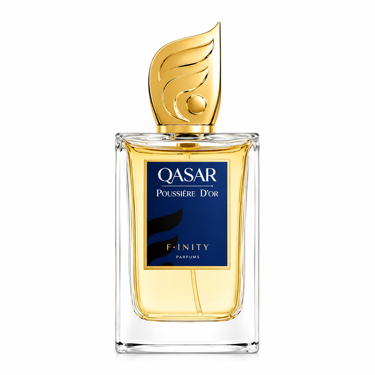 Qasar Poussière d'Or F-Inity Parfums sur fond blanc