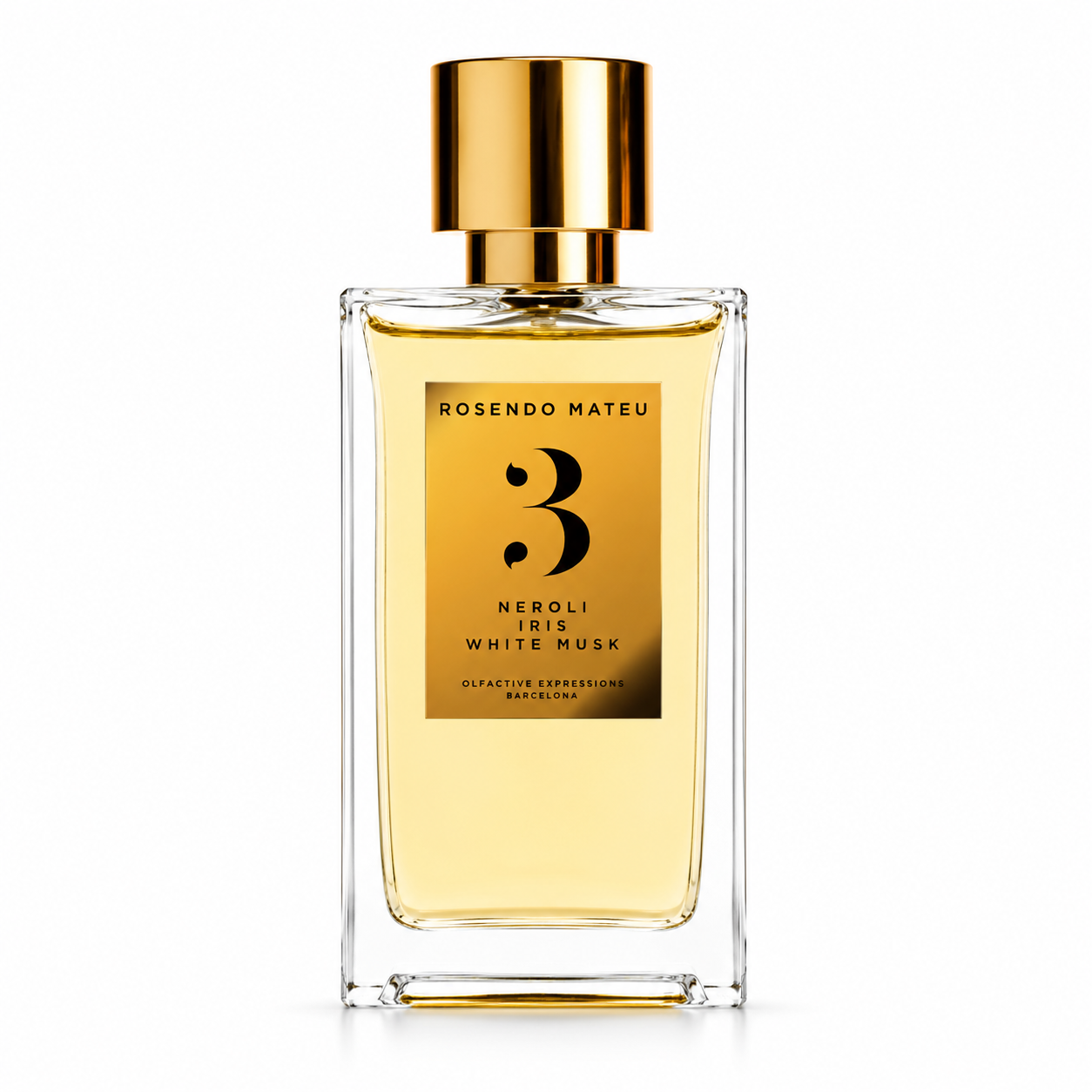 Rosendo Mateu Nº3 – flacon de parfum 100 ml sur fond blanc