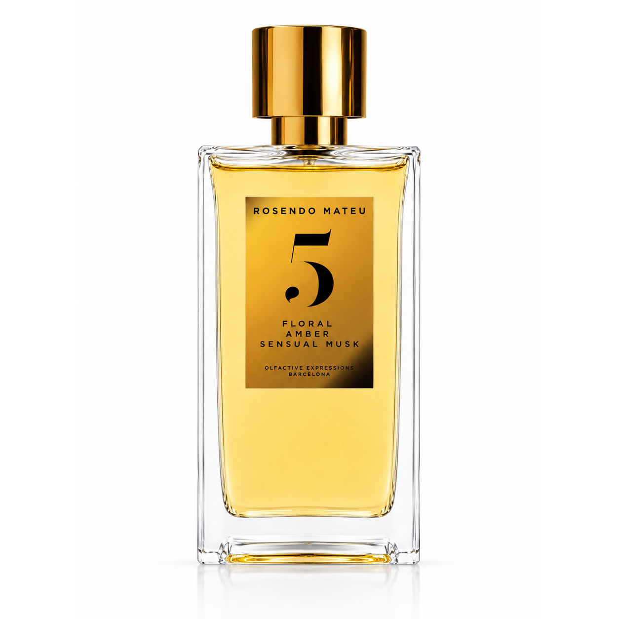 Rosendo Mateu Nº5 – flacon de parfum 100 ml sur fond blanc