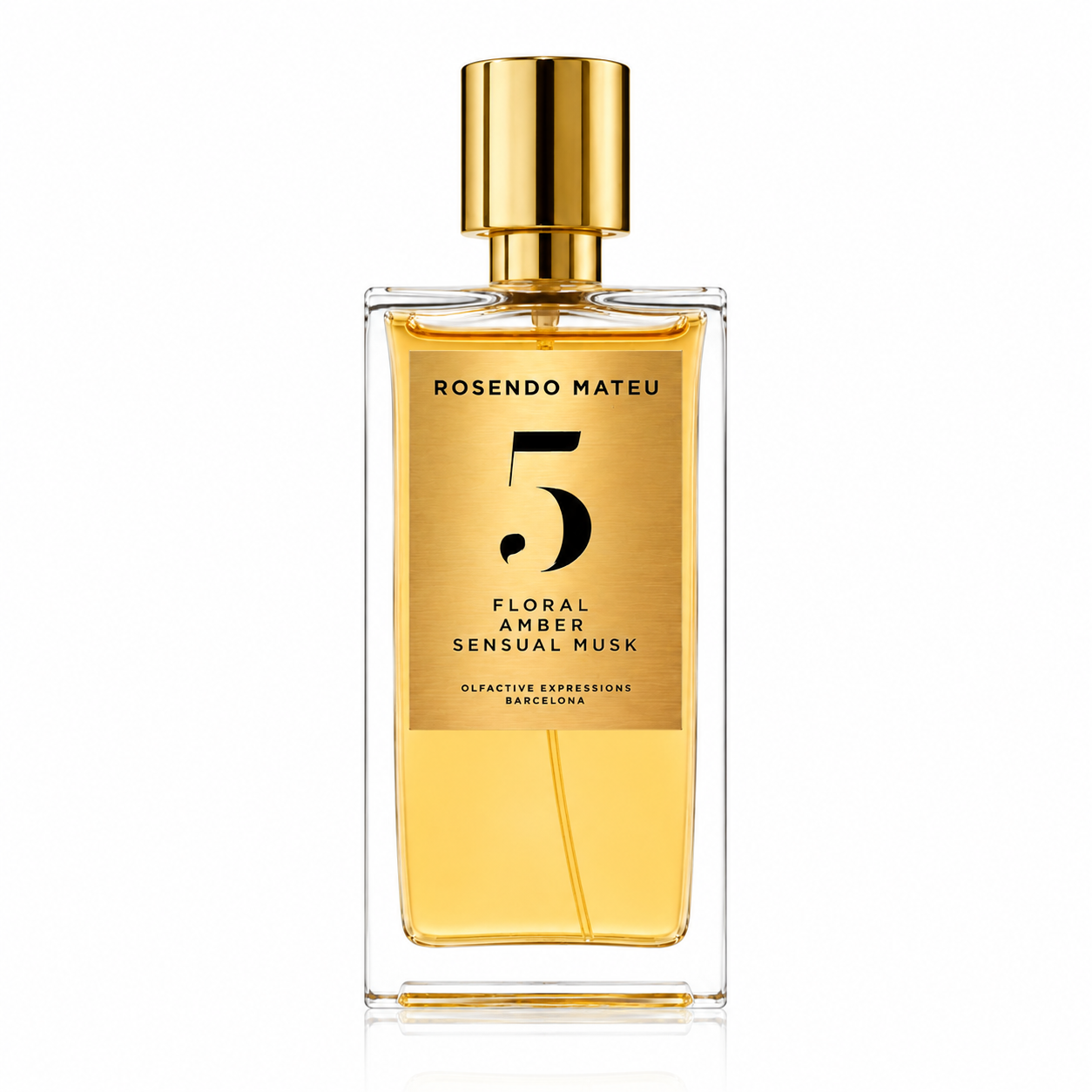 Rosendo Mateu Nº5 – flacon de parfum 50 ml sur fond blanc