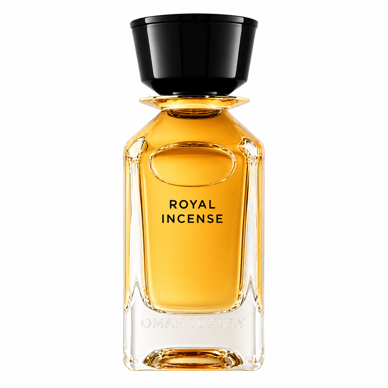 Royal Incense by Oman Luxury flacon de parfum sur fond blanc