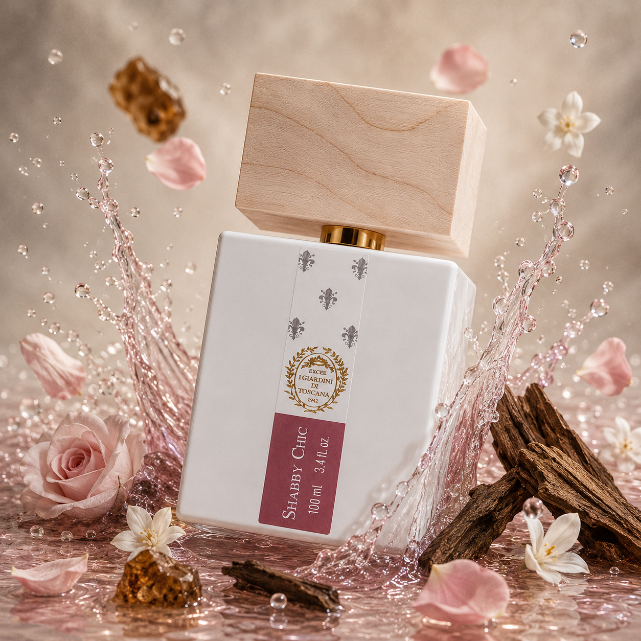 Shabby Chic by Giardini di Toscana – parfum de niche italien floral avec pivoine, rose de Bulgarie et santal