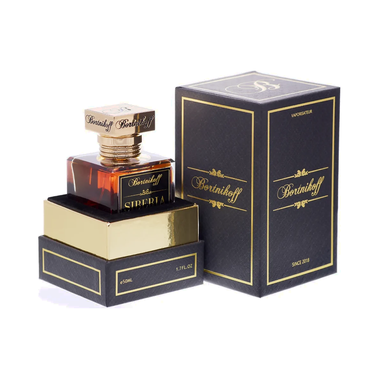 Flacon et coffret d'extrait de parfum Bortnikoff Siberia 50 ml