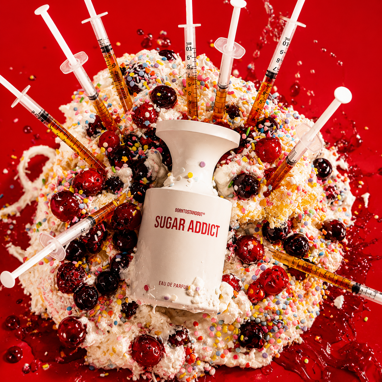 Sugar Addict Eau de Parfum 50 ml avec crème fouettée, cerises et vermicelles colorés