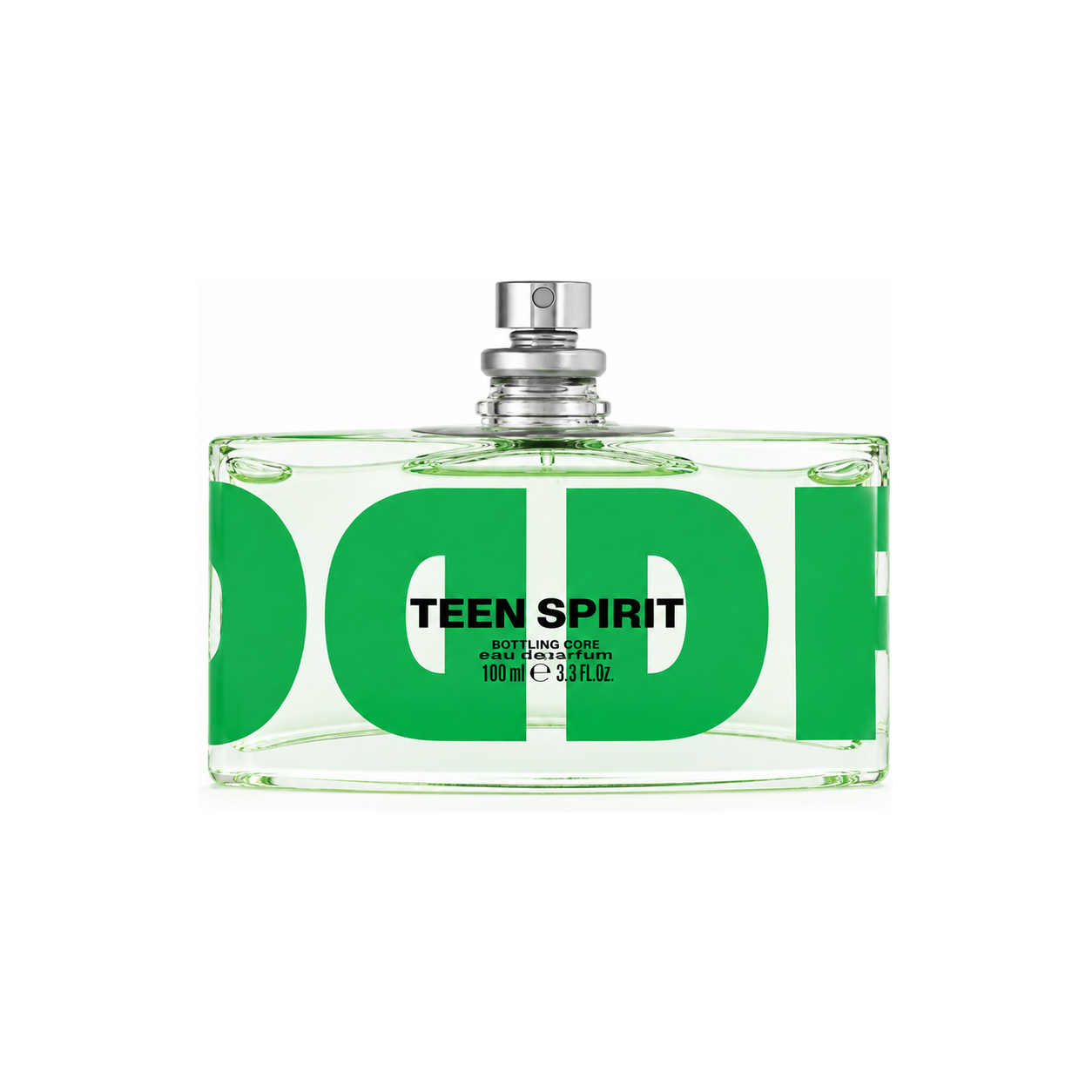 Teen Spirit de Double Dragon, eau de parfum 100 ml, flacon de face sur fond blanc.