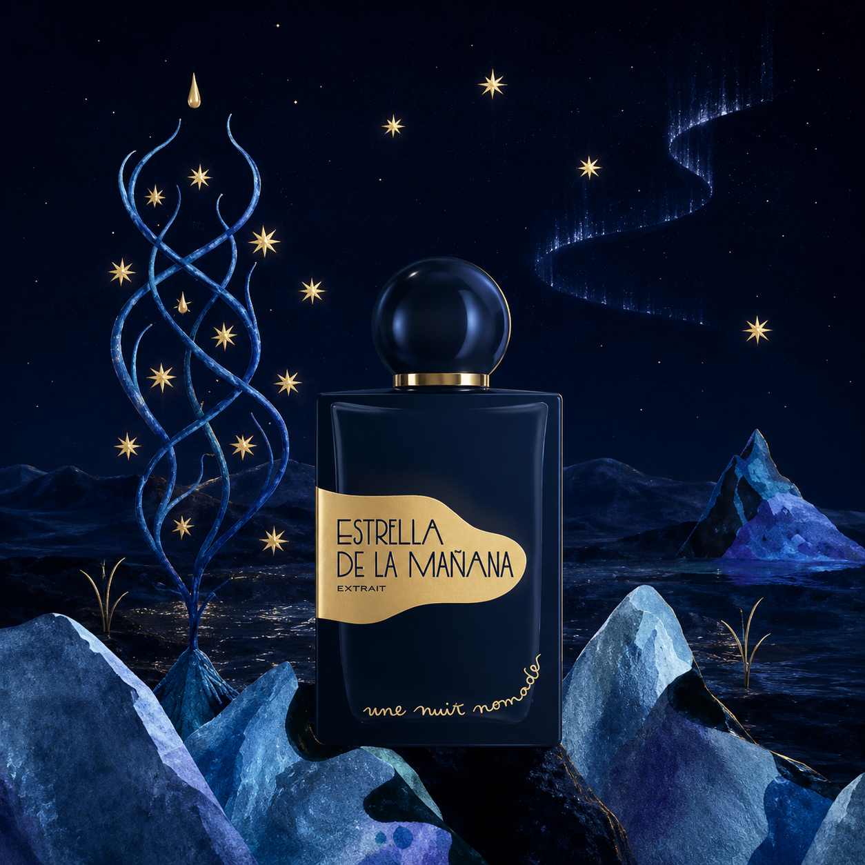Estrella de la Mañana Une Nuit Nomade Extrait de Parfum mise en scène nocturne sous les étoiles