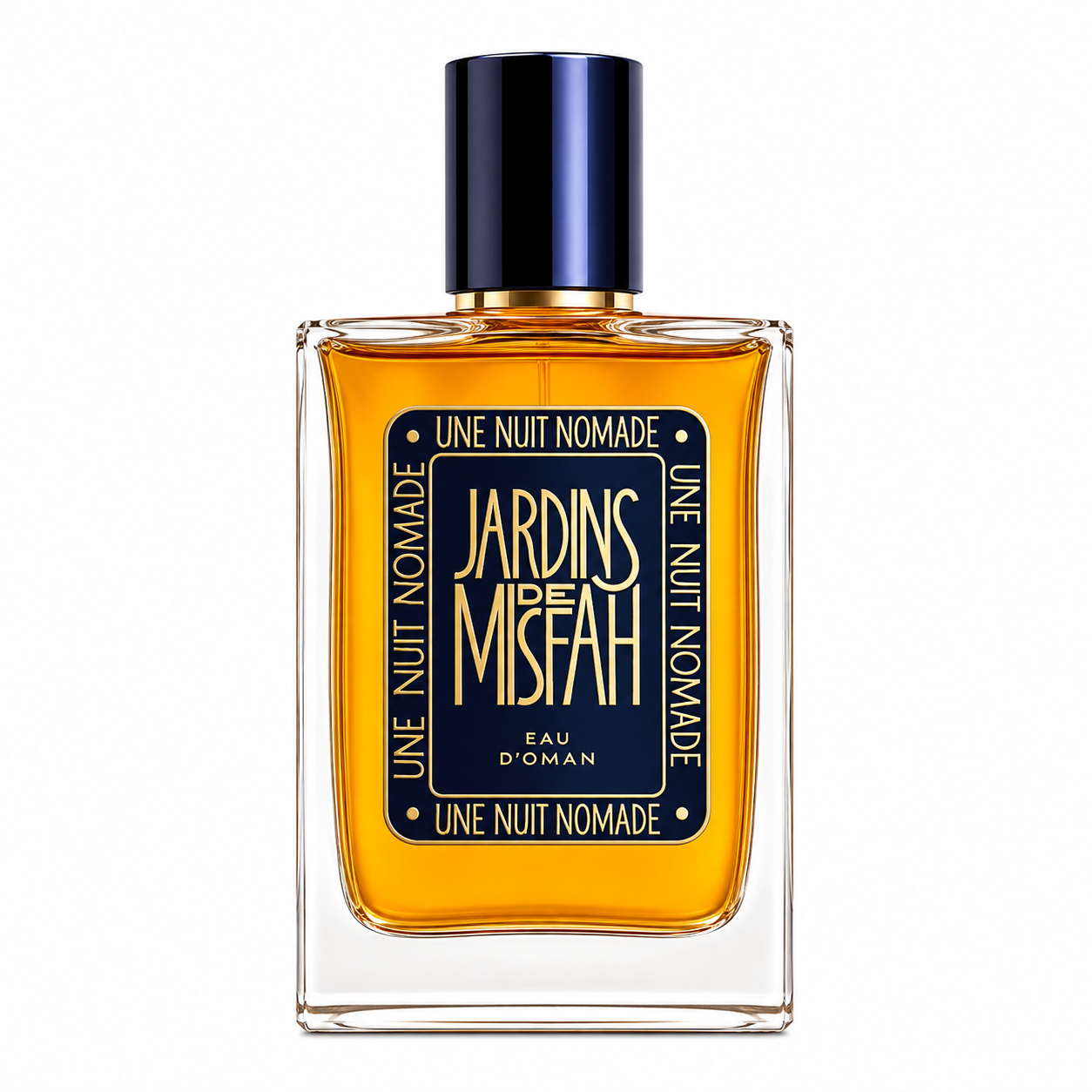 Jardins de Misfah Une Nuit Nomade Eau de Parfum 100 ml flacon sur fond blanc